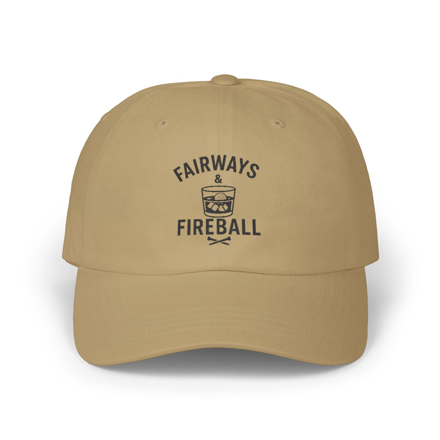"Fairways & Fireball" Classic Golf Hat - Perfect for Golfers, Dads, Husbands, and More