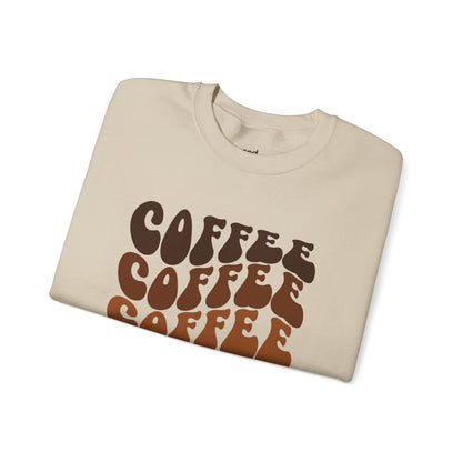 Coffee Coffee Coffee Crewneck Sweatshirt Cozy Style for Coffee Lovers