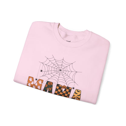 Custom Mama Halloween Crewneck Sweatshirt - Cozy Fall Style for Moms, Spooky Lovers, and Halloween Enthusiasts