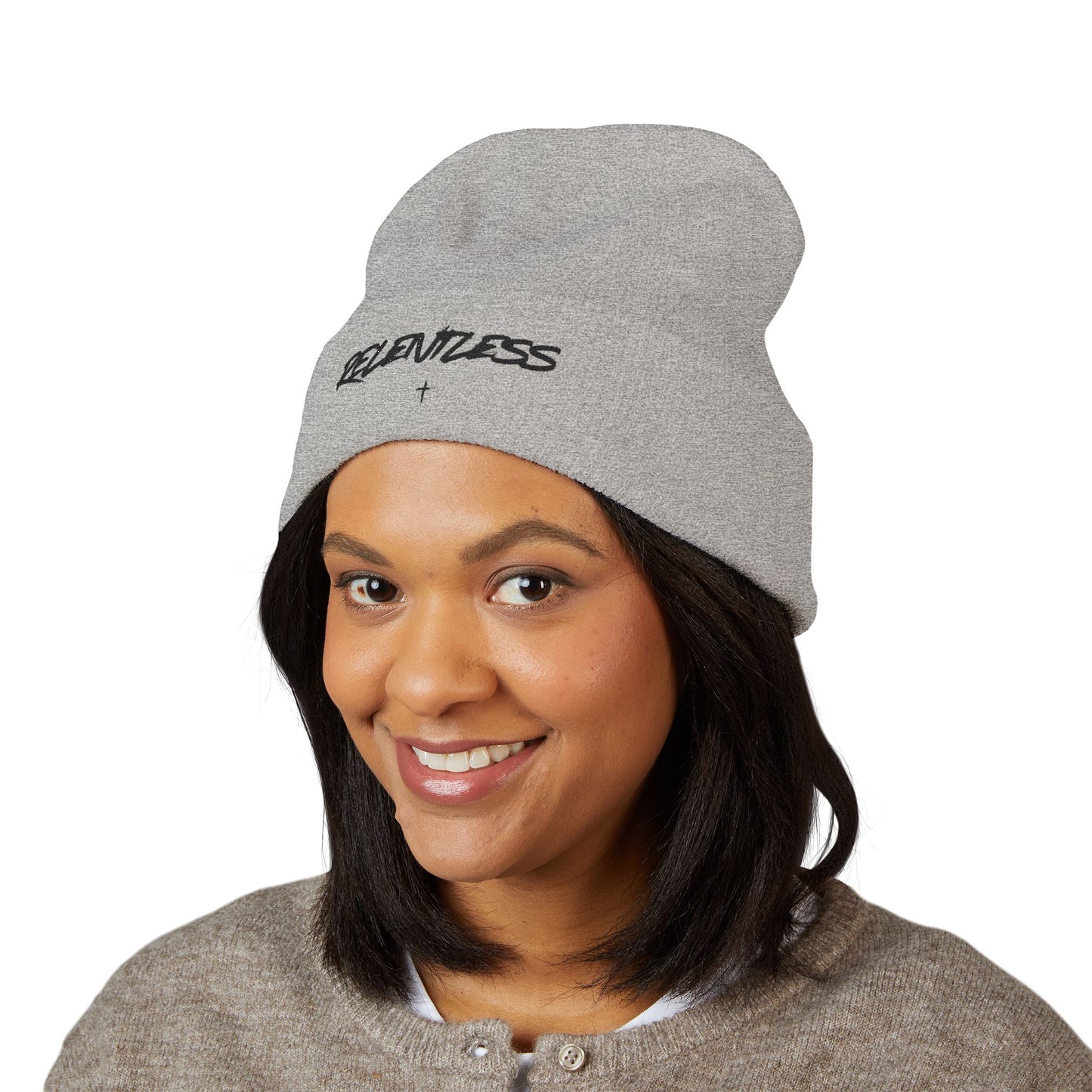 "Relentless" - Embroidered Classic Cuffed Beanie | Cozy Unisex Winter Hat