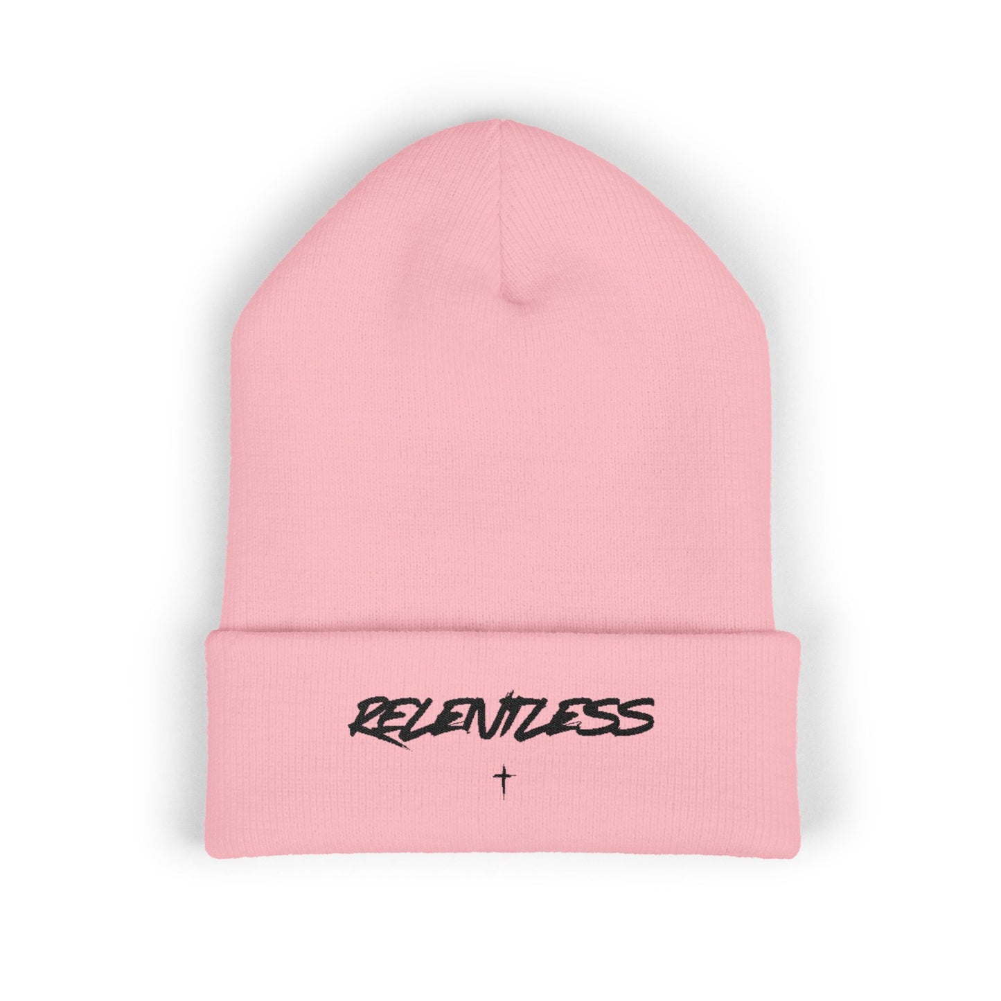 "Relentless" - Embroidered Classic Cuffed Beanie | Cozy Unisex Winter Hat