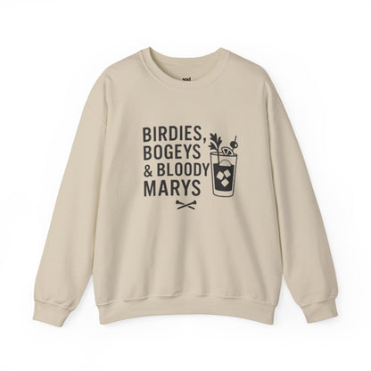 "Birdies, Bogeys & Bloody Marys" - Fun Golf Casual Unisex Crewneck Sweatshirt