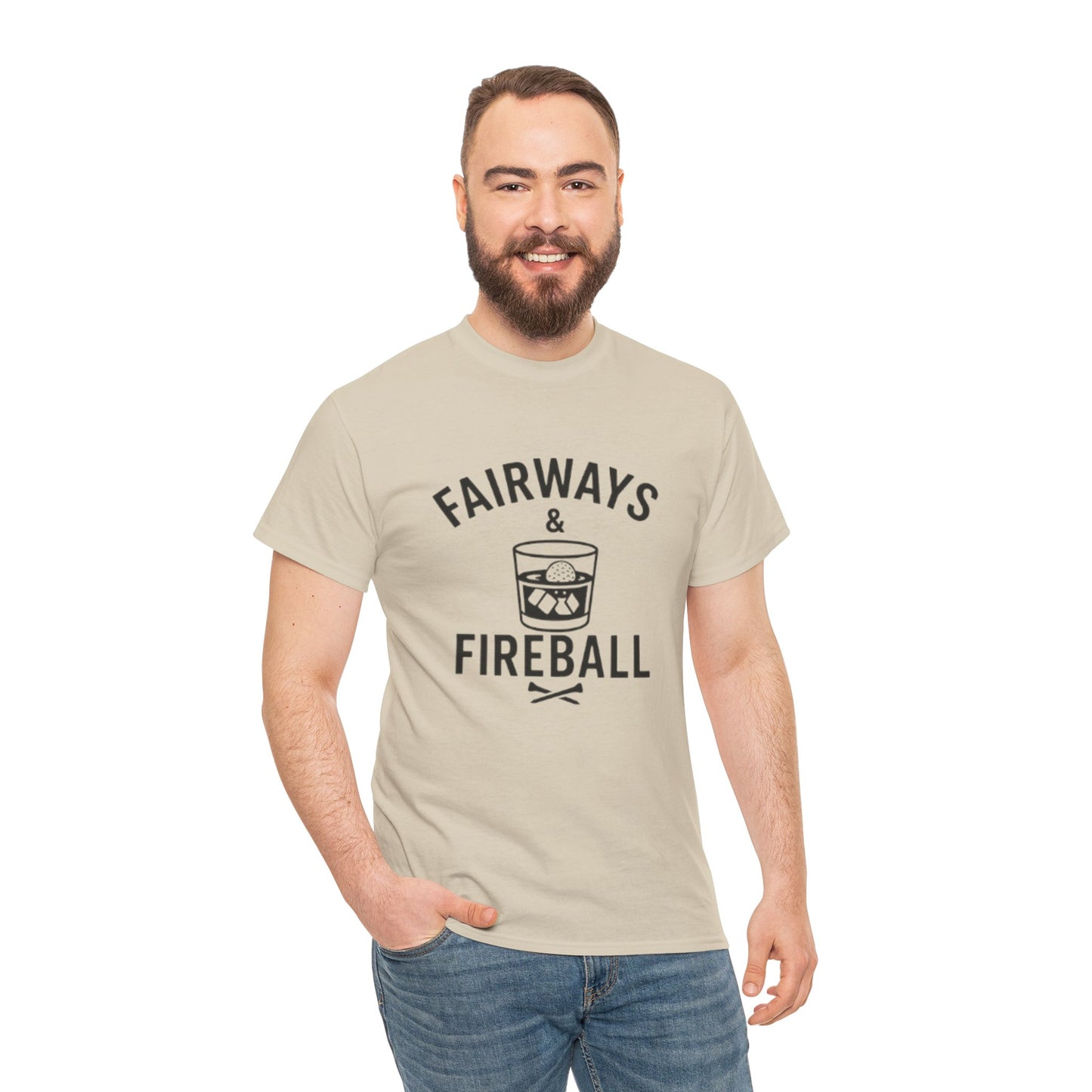 "Fairways & Fireball" - Men's Unisex Funny Golf Tee
