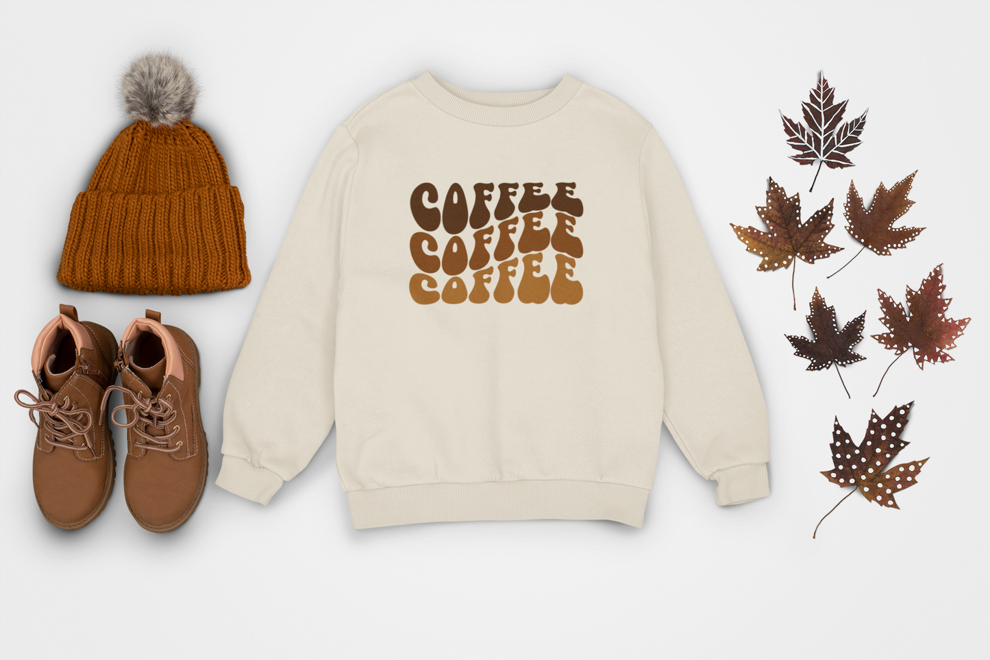 Coffee Coffee Coffee Crewneck Sweatshirt Cozy Style for Coffee Lovers