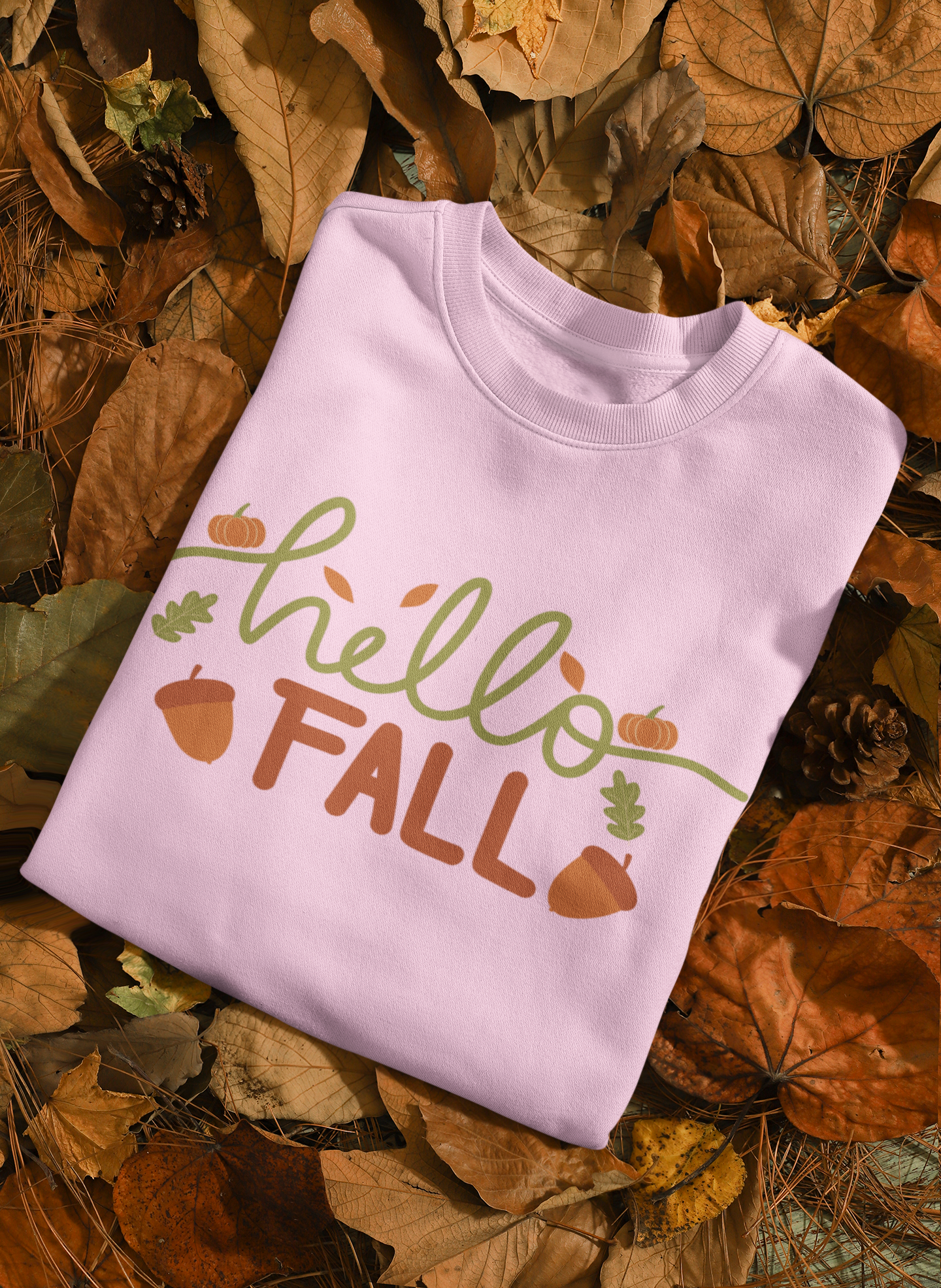 Happy Fall Crewneck Sweatshirt Cozy Autumn Fall Design