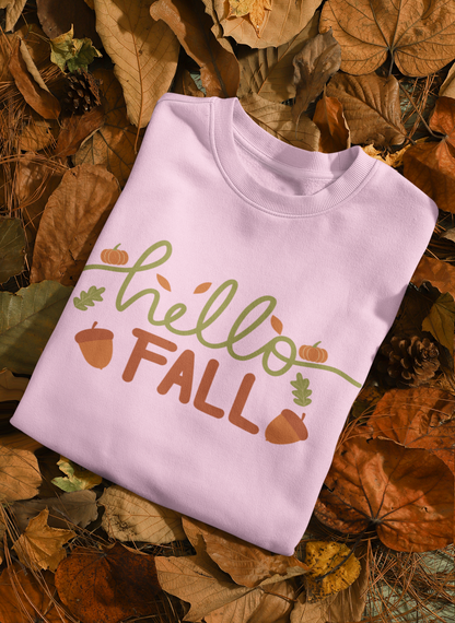 Happy Fall Crewneck Sweatshirt Cozy Autumn Fall Design