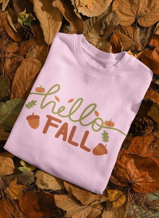 Happy Fall Crewneck Sweatshirt Cozy Autumn Fall Design
