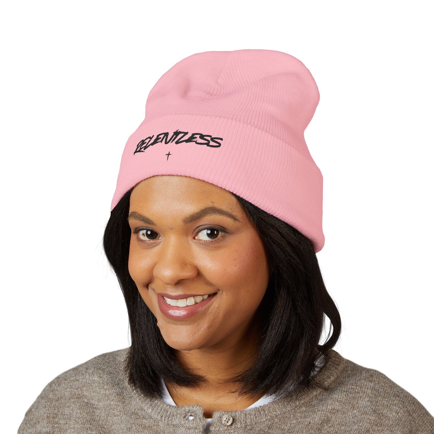"Relentless" - Embroidered Classic Cuffed Beanie | Cozy Unisex Winter Hat