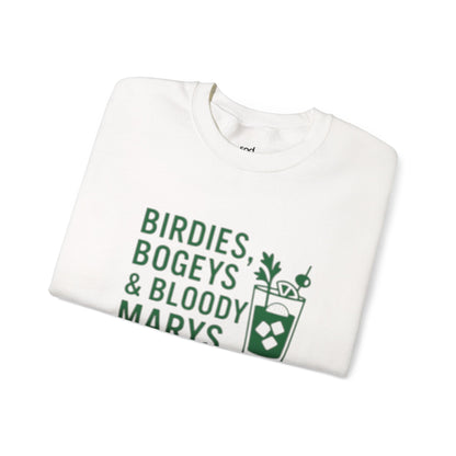 "Birdies, Bogeys & Bloody Marys" - Fun Golf Casual Unisex Crewneck Sweatshirt