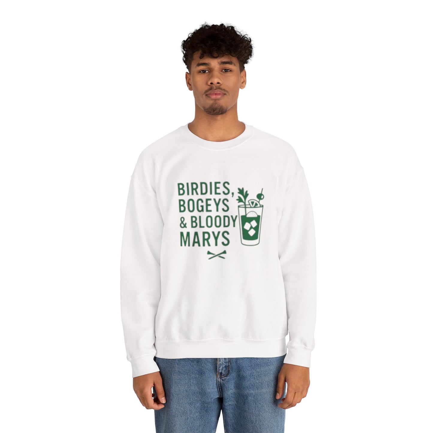 "Birdies, Bogeys & Bloody Marys" - Fun Golf Casual Unisex Crewneck Sweatshirt