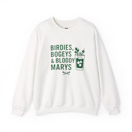 "Birdies, Bogeys & Bloody Marys" - Fun Golf Casual Unisex Crewneck Sweatshirt