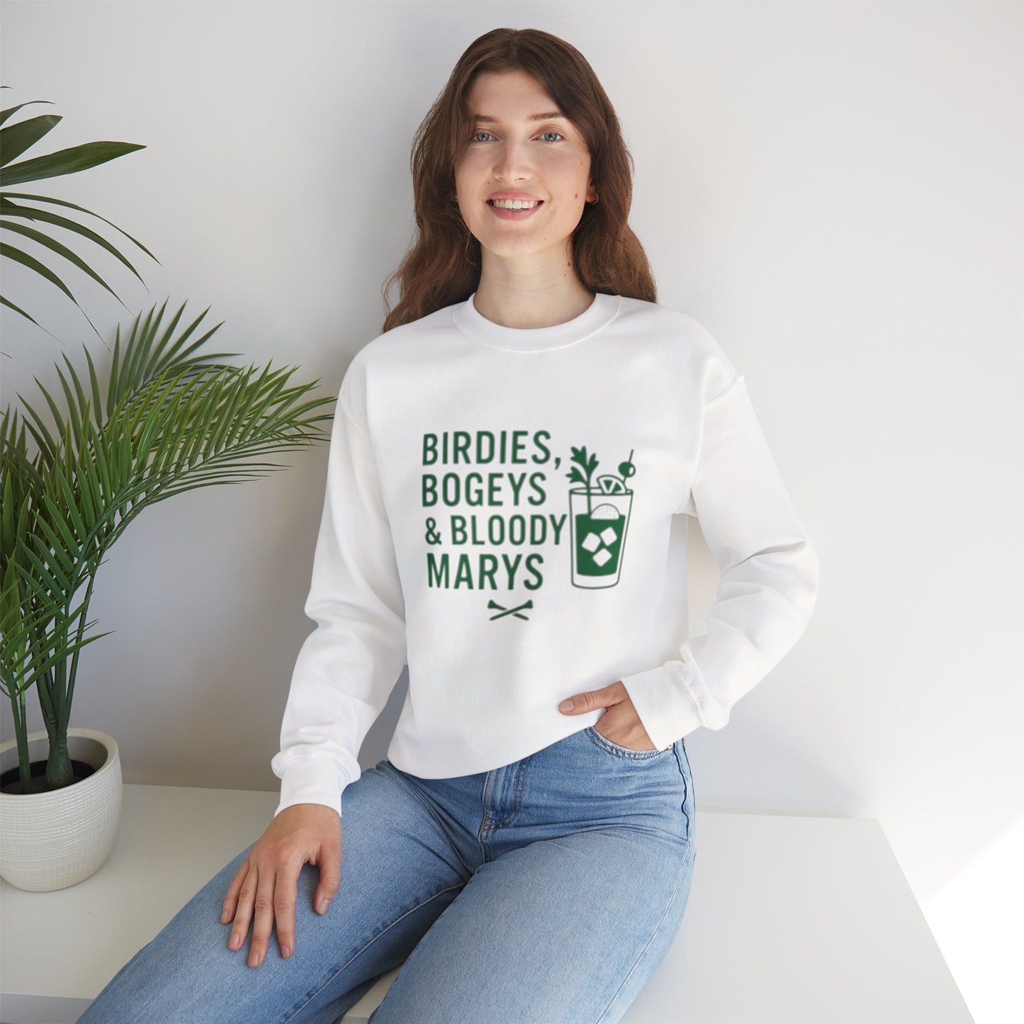 "Birdies, Bogeys & Bloody Marys" - Fun Golf Casual Unisex Crewneck Sweatshirt