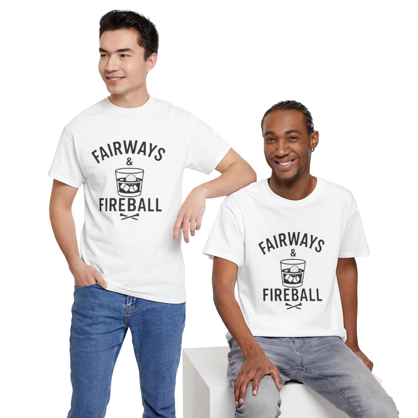 "Fairways & Fireball" - Men's Unisex Funny Golf Tee