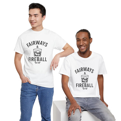 "Fairways & Fireball" - Men's Unisex Funny Golf Tee