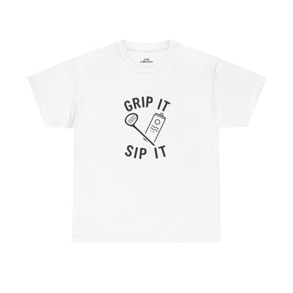"Grip It Sip It" - Fun Golf Casual Vibe Unisex Tee