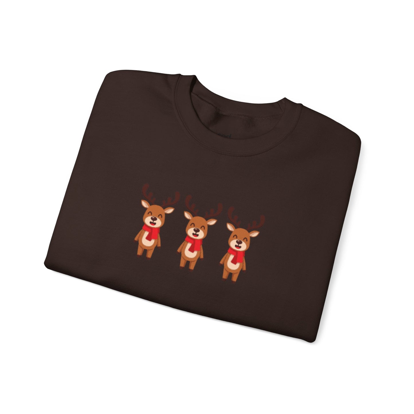 Festive Reindeer Crewneck Sweatshirt - Holiday Sweater, Retro Christmas Hoodie, Reindeer, Christmas Sweatshirt