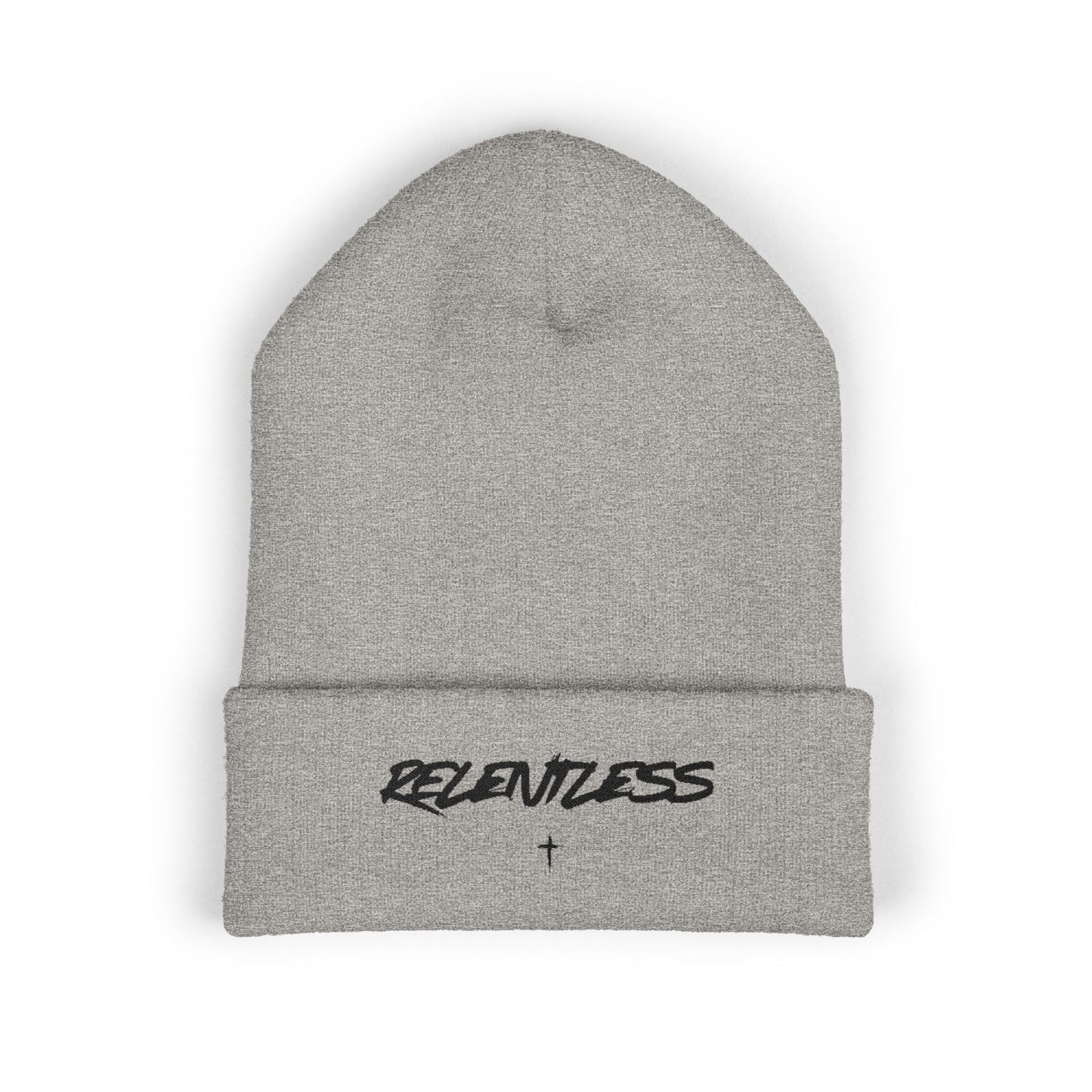 "Relentless" - Embroidered Classic Cuffed Beanie | Cozy Unisex Winter Hat