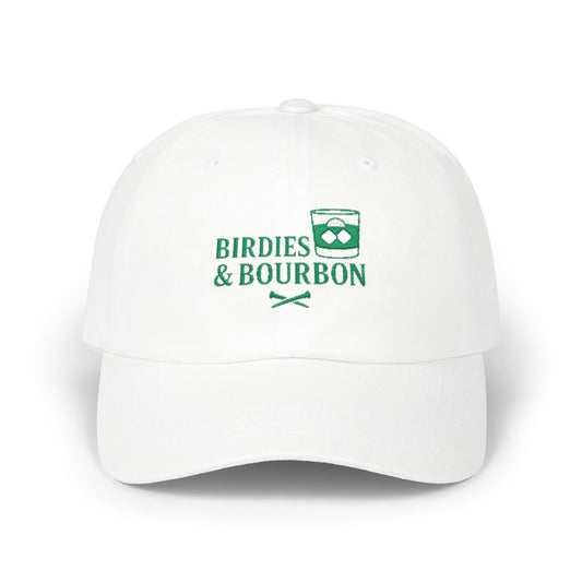 "Birdies & Bourbon" Classic Casual Golf Hat - Stylish Golf Cap Perfect for Golfers, Dads, Husbands, and More